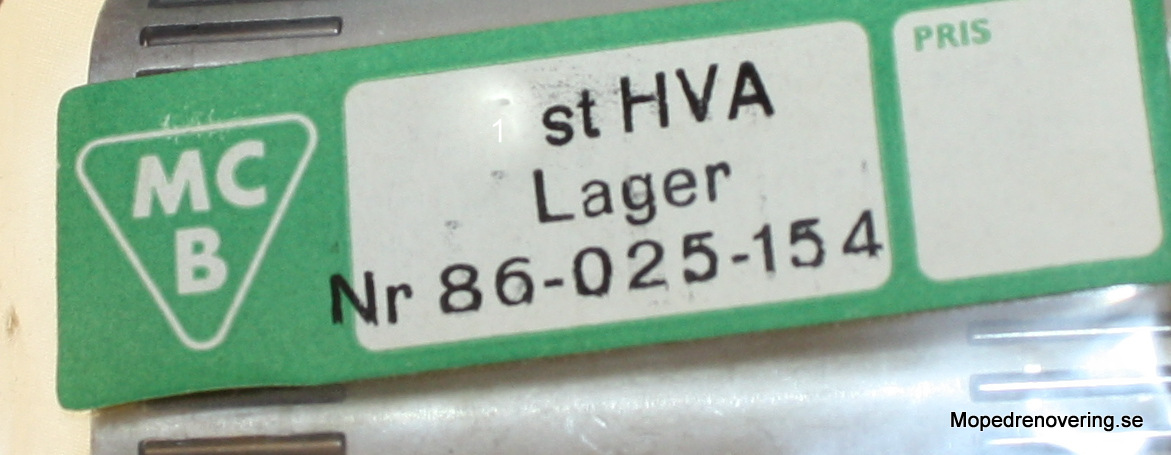 Nållager dobbelt Husqvarna Roulette Cornette NOS 86-025-154 - 3