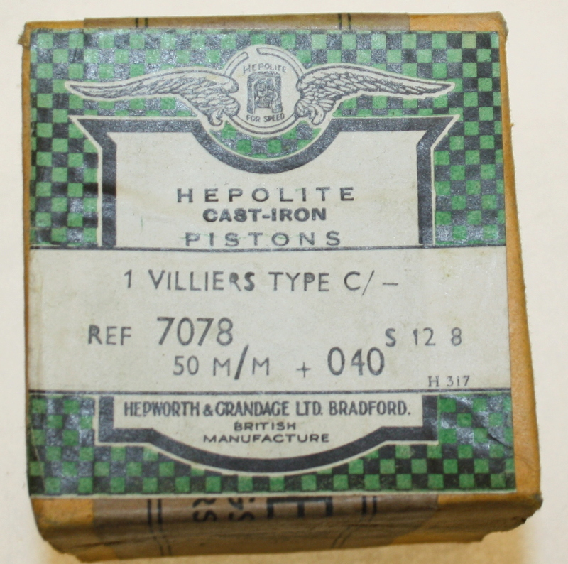 Mäntä männänpultilla ja renkailla, Rex Villers 98 CC Valmistaja Hepolite Englanti. 51.00 mm NOS. - 2