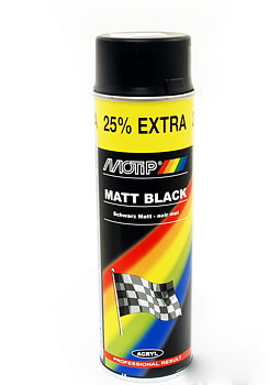 Spraymaling mat sort værkstedsstørrelse 500 ml Motip