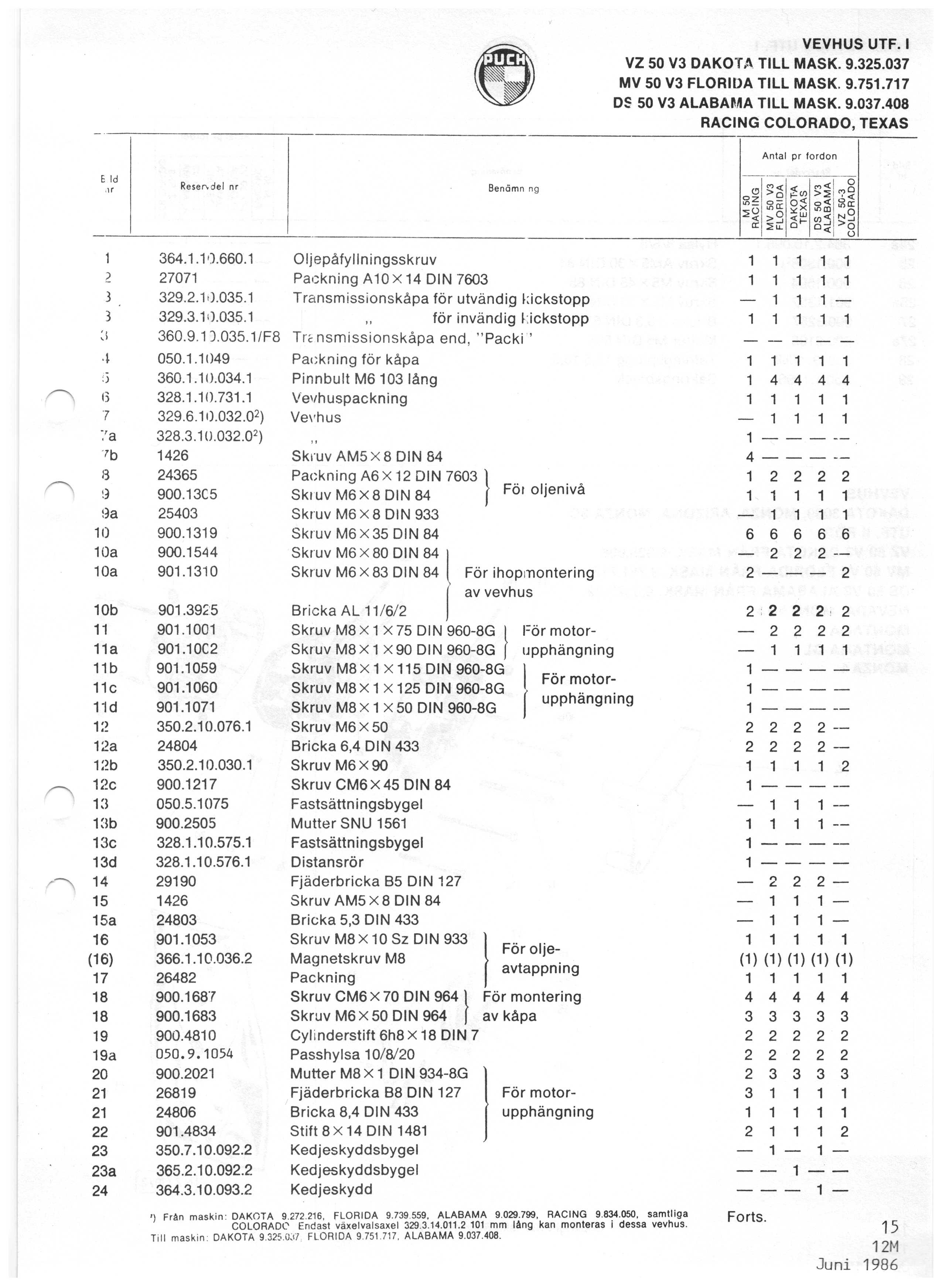 Satz Sicherungsbleche und Schrauben für den Motor Puch MV50, VZ50, DS50, etc. - 3