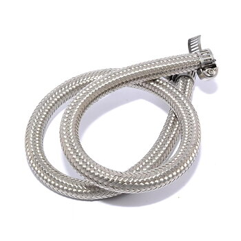 Fuel hose steel braided 5x12mm, 45cm