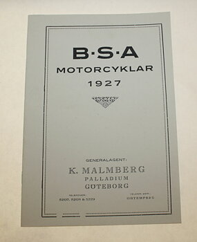 Presentasjon av BSA-motorsykler 1927