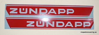 Decal Zündapp red 1975-76