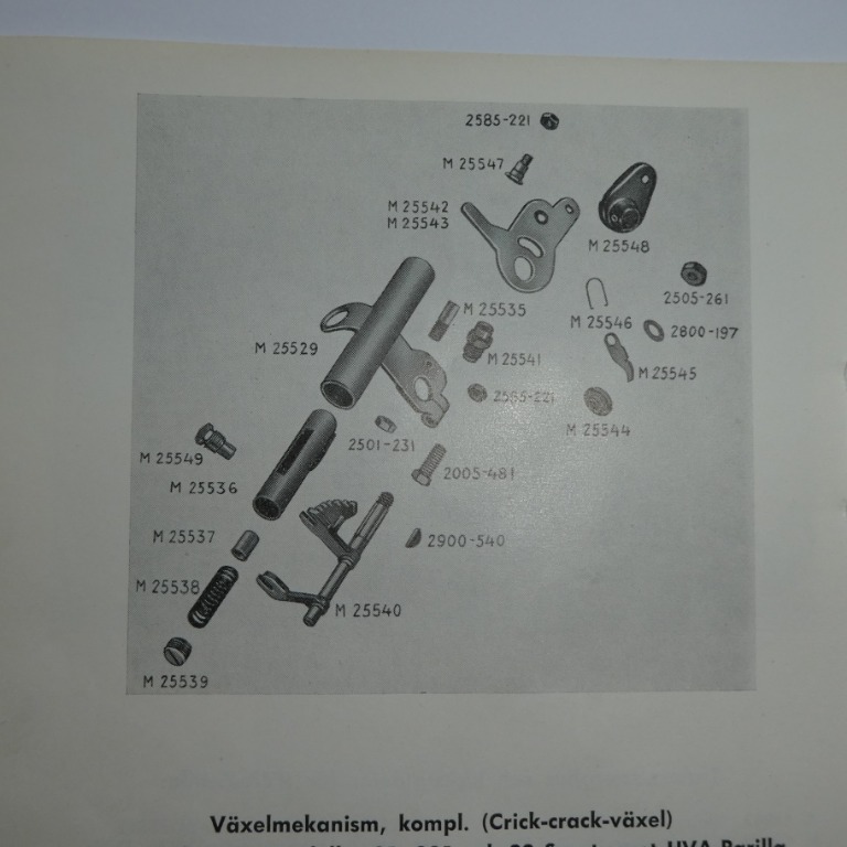 Lagerhülse M-25541 Crick-Crack Getriebe Husqvarna 31, 231, 32 Sport + Parilla Nos - 3