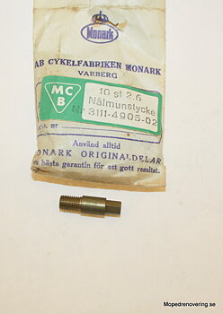 Nålmunstycke Bing 2.08 Längd 23.6mm NOS, för munstycke med 3,4 mm gänga