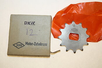 Sprocket front DKW Hummel 12 T.  NOS