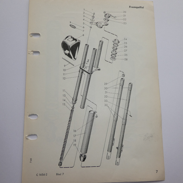 Kupumutteri 81-412-057 etuhaarukka Husqvarna Cornette 3912 4022 Nos - 2