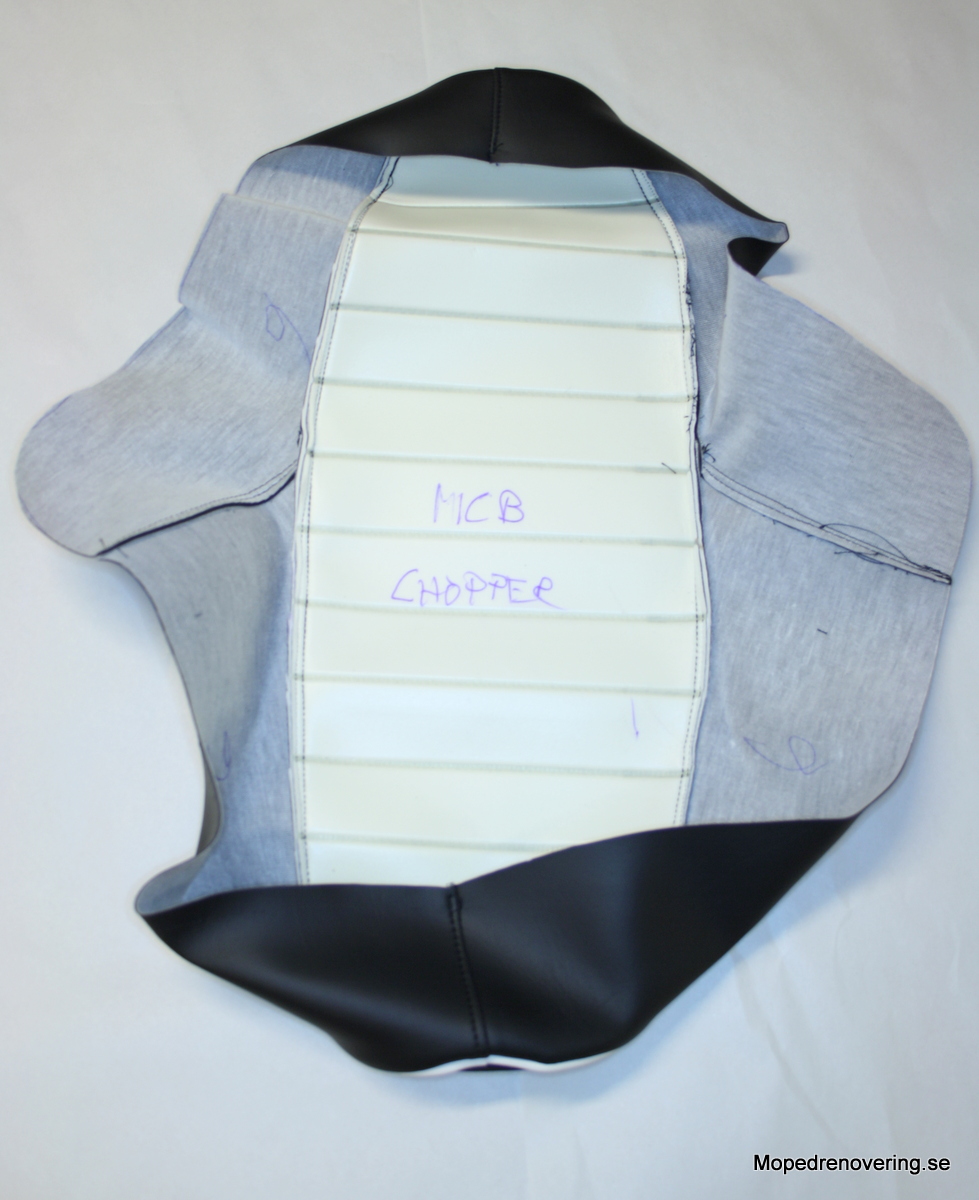 Saddle skins for MCB Chopper, Compact 1250, fringes included. Swedish-made. - 6