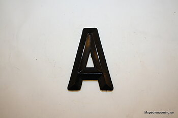 Buchstabe A zu Nummernschild für ältere MC. Höhe ca. 75 mm, eckig