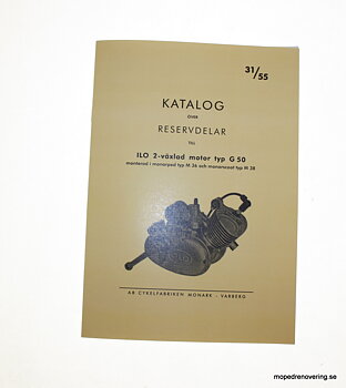Varaosaluettelo ILO 2-vaihteinen G50