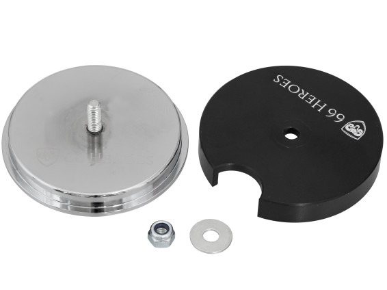 Abdeckplatte "Sachs" Aluminium verchromt für Tacho Ø 48 mm - 3