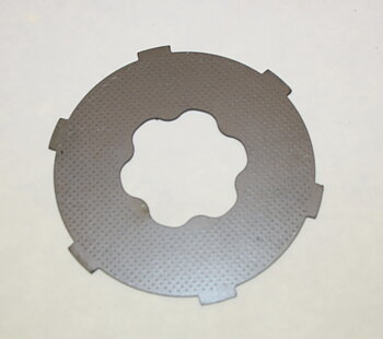 Steel disk clutch Sachs, Swedish made, embossed for best possible grip.