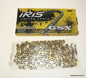 Quality Chain 415H Anodized gold.&nbsp;128 links