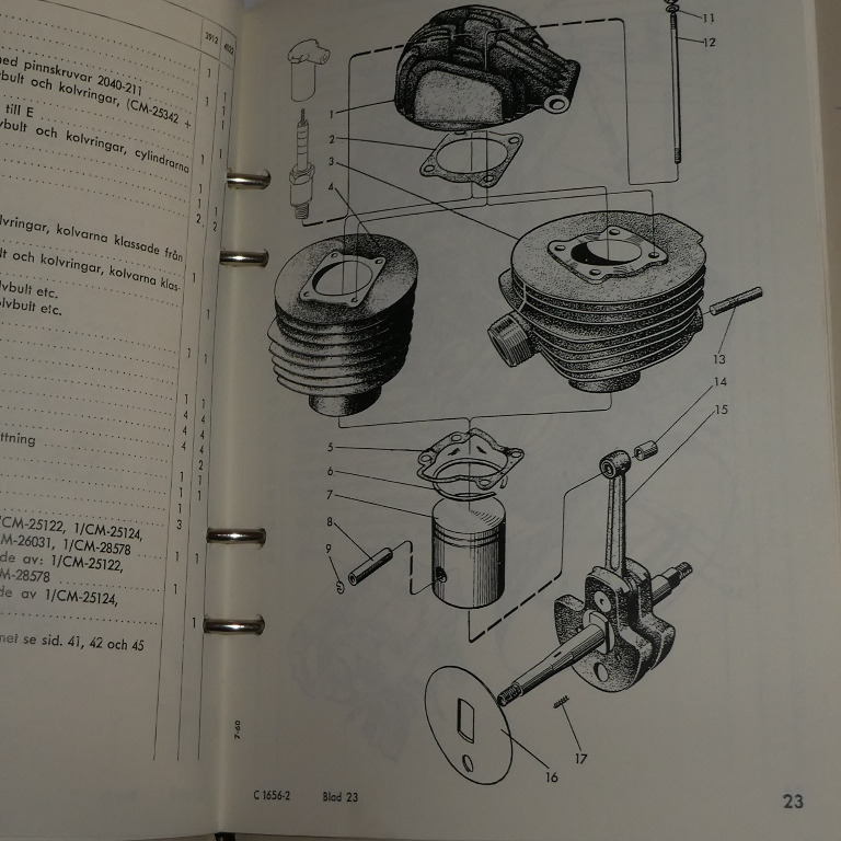 Nukkumalevy Husqvarna Roulette NOS 86-025-358 1 - 2