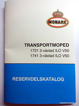 Varaosaluettelo Transport Moped 1731 1741, jossa Ilo V50 moottori