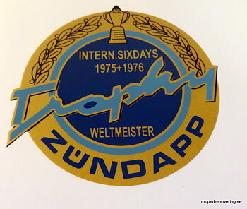 Kampvognsmærkat Zündapp Trophy.