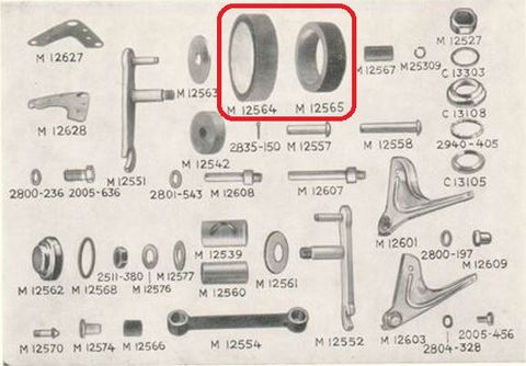 Federgummi Vorderradgabel Husqvarna 27 - 32 &amp; 281/281 Sport, Made by Mopedrenovering. - 2