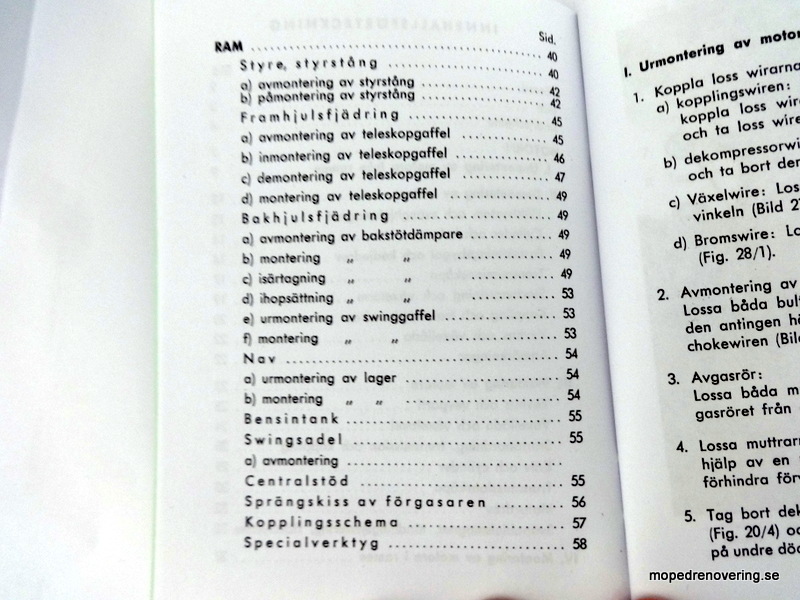 Korjaus Manuaalinen vanhin Puchmopeds, alkuperäinen painettu 1957 - 4