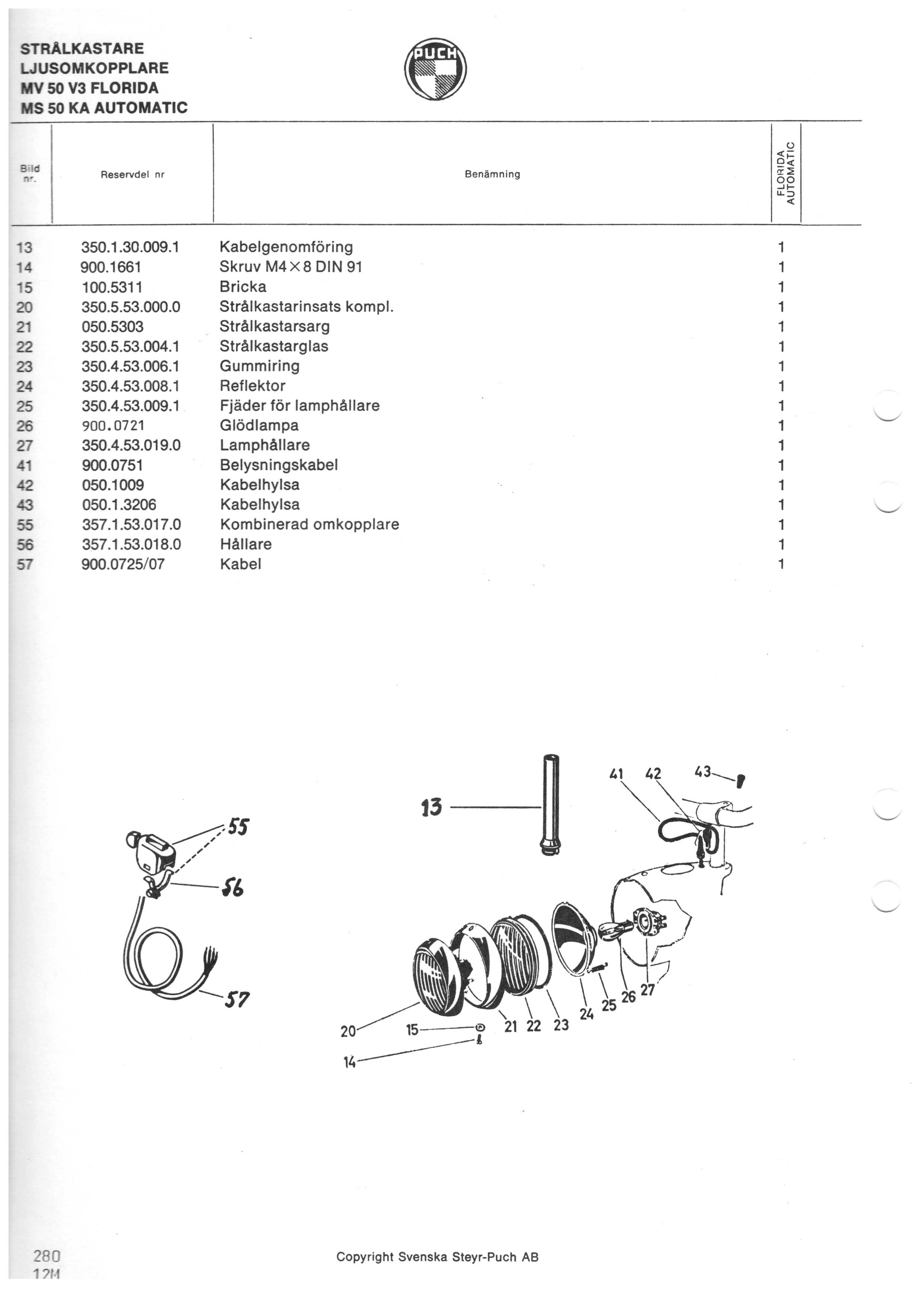 Platte für die Montage des Scheinwerfer-Kits Florida/MV50 und Automatic - 2