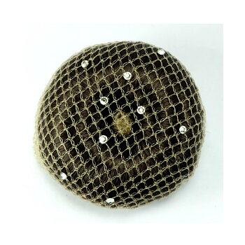 Hårnett med swarovski krystaller sølv