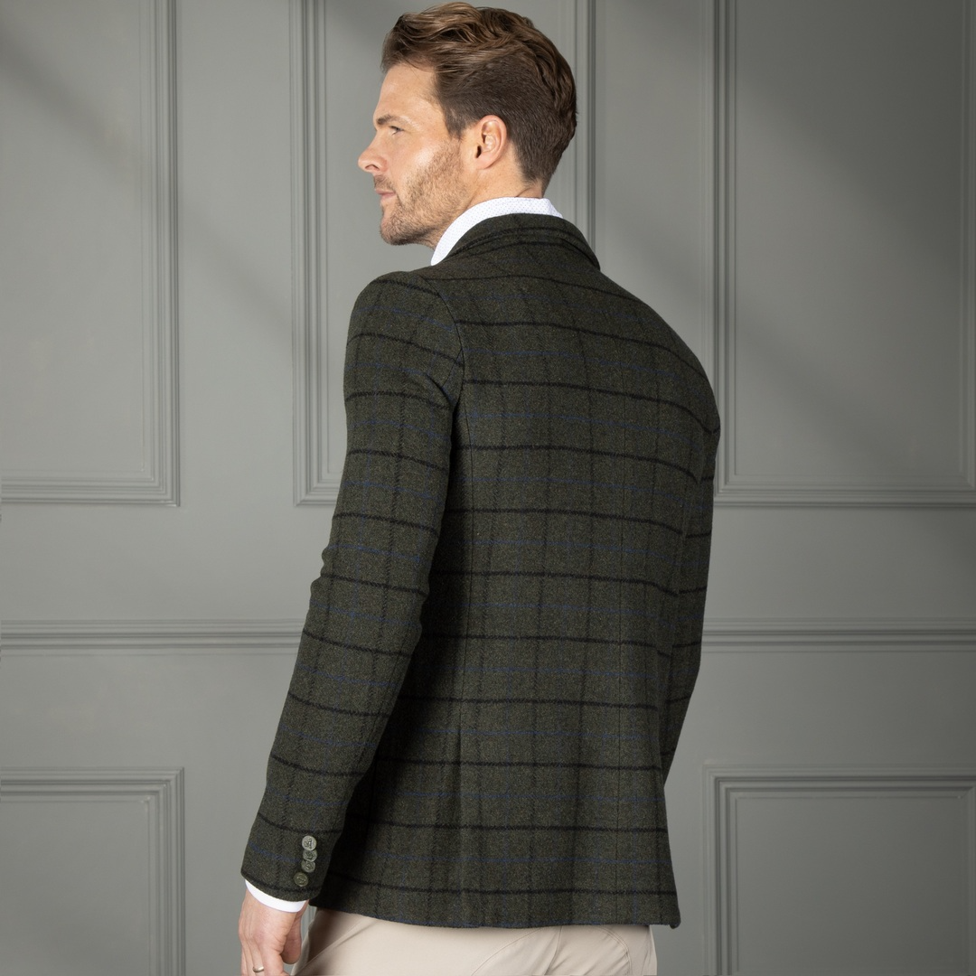 Aubrion Saratoga Tweed Ulljakke herre Dark Green Check - 3