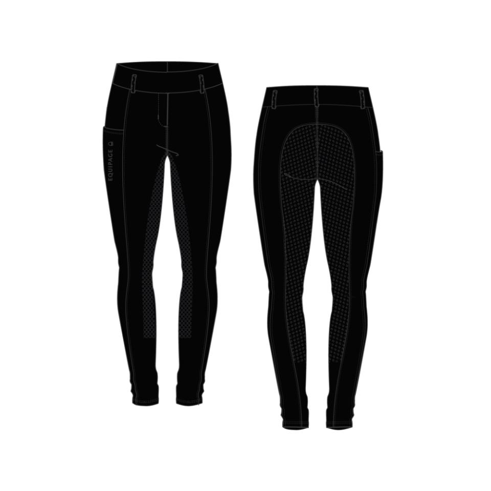 Equipage Selena tykke  vinter tights ridebukse fullgrip BARN 122/128 - 2