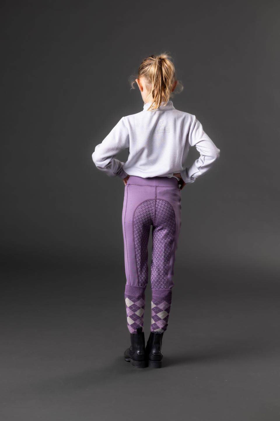 Equipage Sophia vinter ridetights til barn lilla eller navy - 2