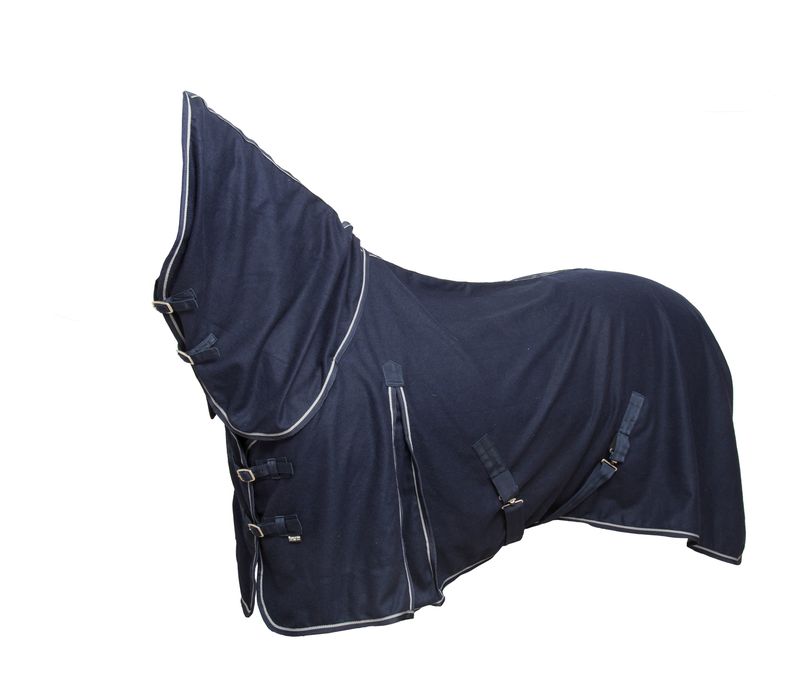 Ulldekken med hals navy