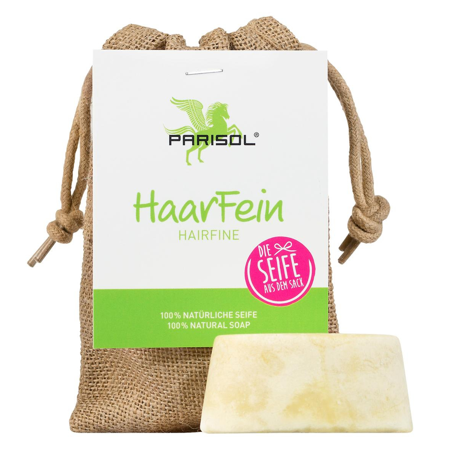 Parisol HairFine 100% rent naturlig såpestykke 100g