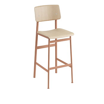 Loft Bar Stool 75 cm Oak/Dusty Rose - In stock