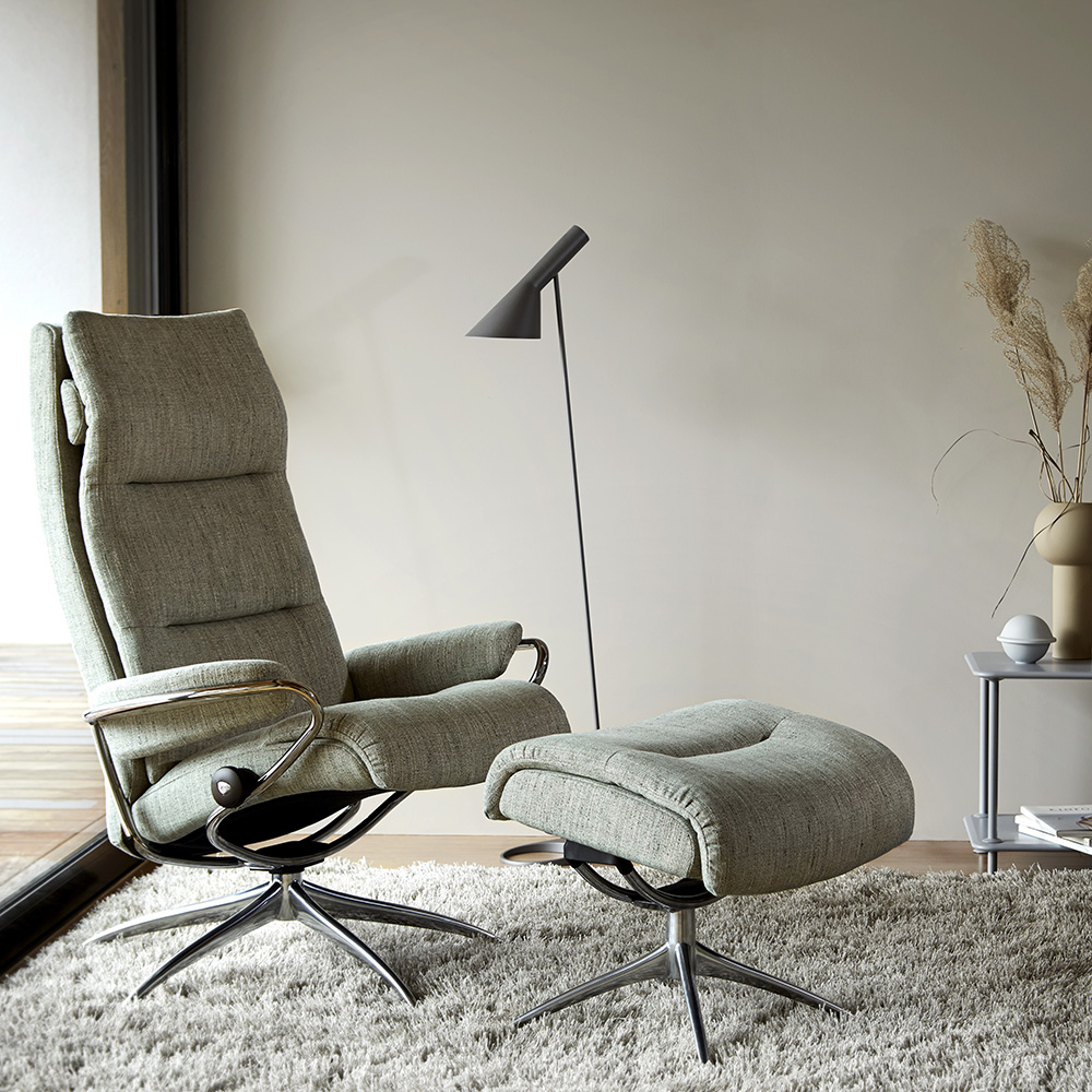 Tokyo Fåtölj Hög  + Fotpall (tyg) - Paketpris - Stressless® - 4