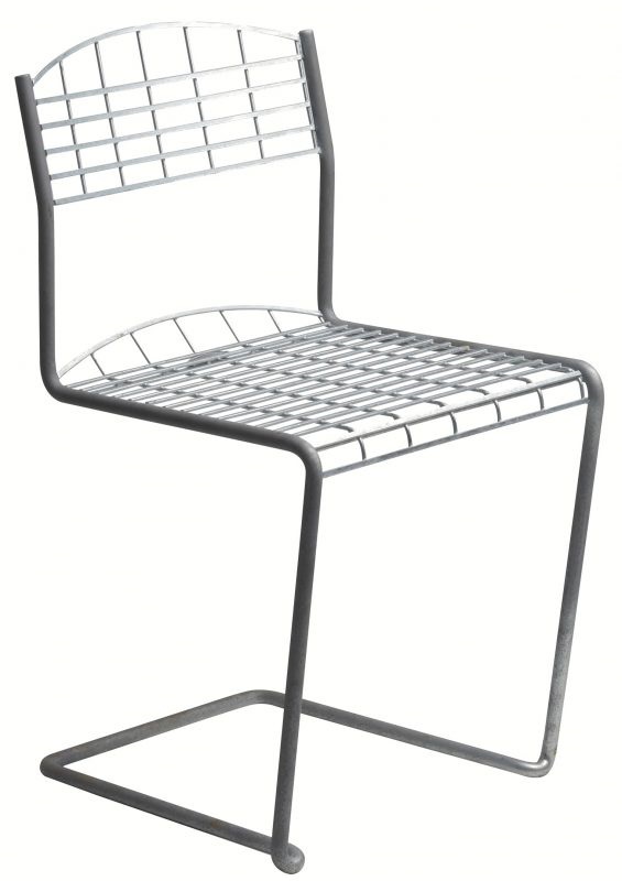 High tech grupp 4 stolar och bord 110x70 (zink) - Grythyttans stålmöbler - 5