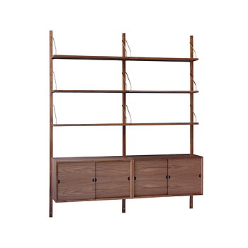 Royal System Shelving system 3 - Walnut