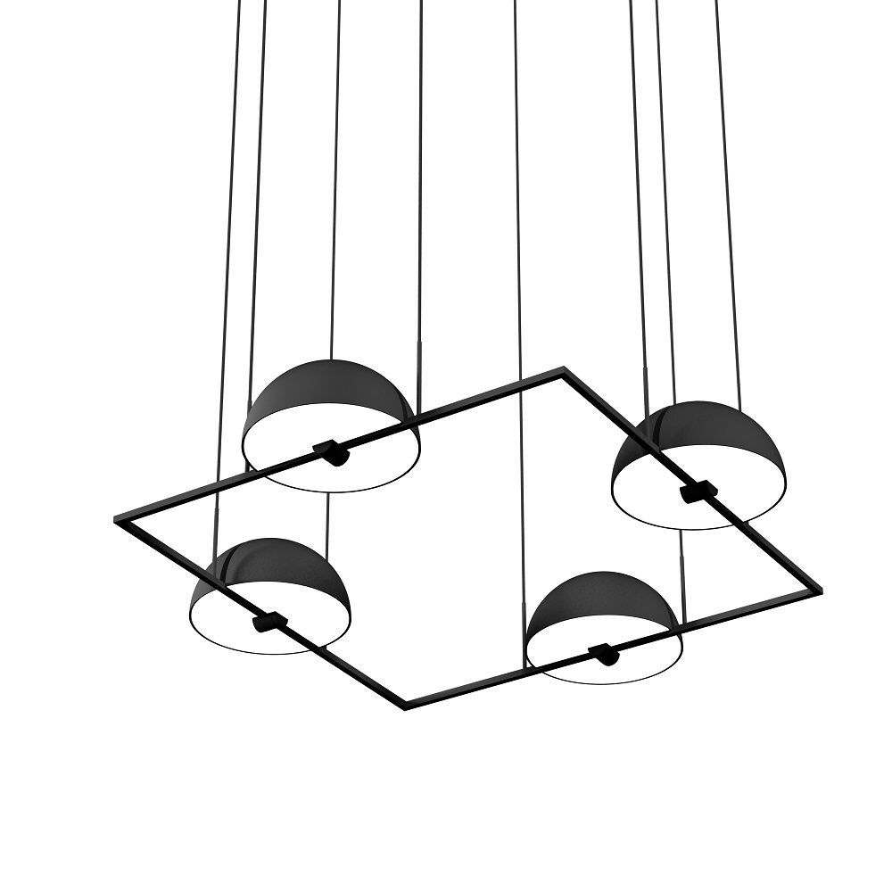 Trapeze Quartette Pendant Black