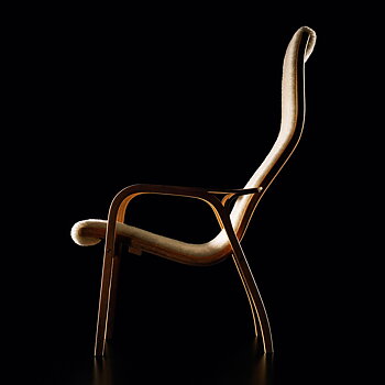 Lamino Armchair (Beech/SheepskinSc. grey) - Quickship - Swedese