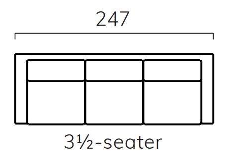 Mario 3,5-sits Soffa 247 cm - Ihreborn - 4