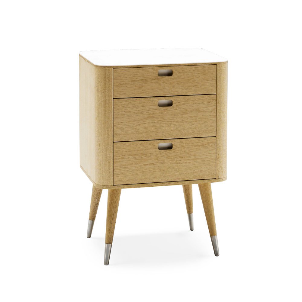AK 2410-ak2411  Sängbord / Byrå 3 lådor -  - Naver Collection