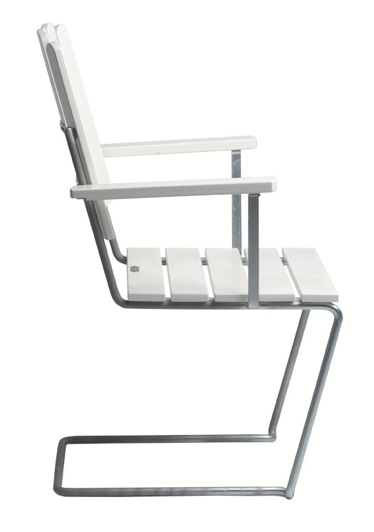  Armchair A2 white / zinc stand - Grythyttans stålmöbler - 7