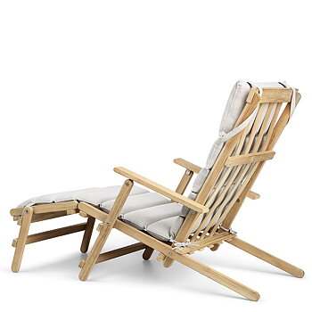 BM5565 Deck chair w. footrest incl cushion - Carl Hansen & Søn