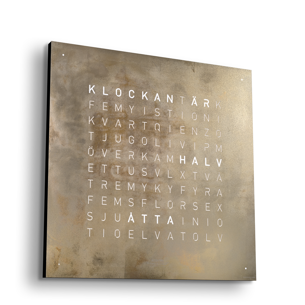 Qlocktwo 90x90 cm Creator´s Edition (Silver & Gold)  - 2