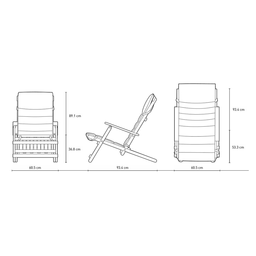 BM5568 Deck chair incl cushion - Carl Hansen & Søn - 10