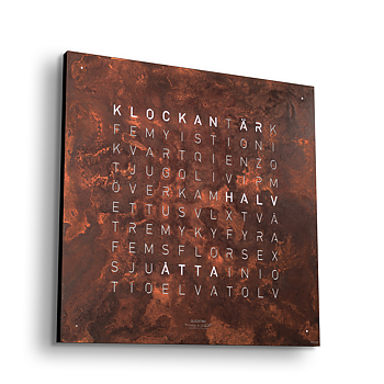Qlocktwo 90x90 cm Creator´s Edition (Rust) 