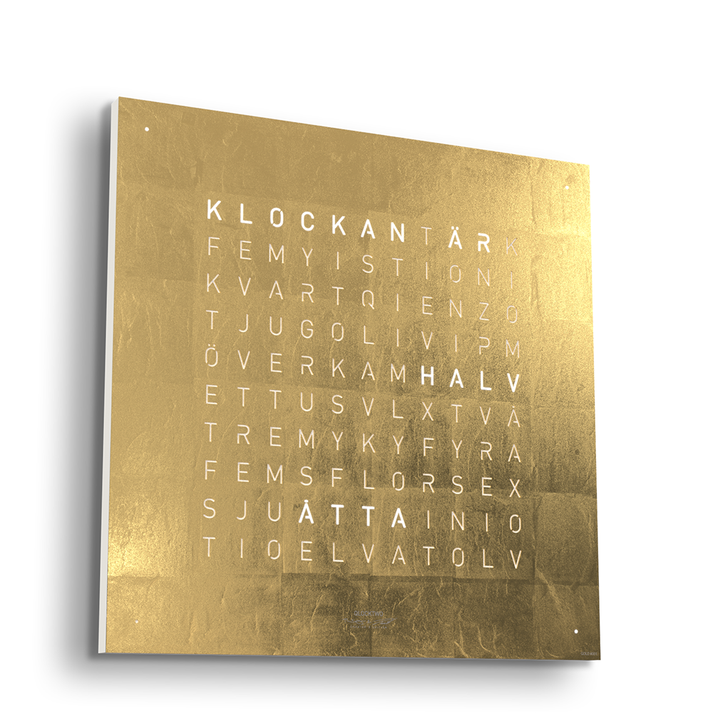 Qlocktwo 90x90cm Creator´s Edition (Gold) 