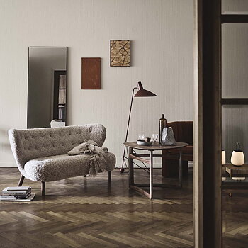 Drop Leaf HM5 Coffe Table 80x78 cm Walnut -  & Tradition - Quickship
