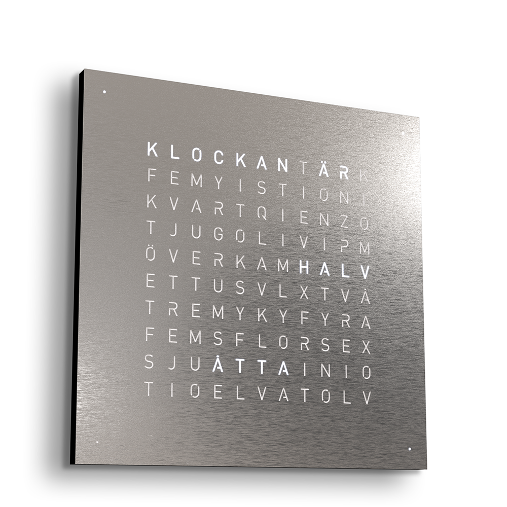 Qlocktwo 90x90 Steel (Stainless steel)   - 2
