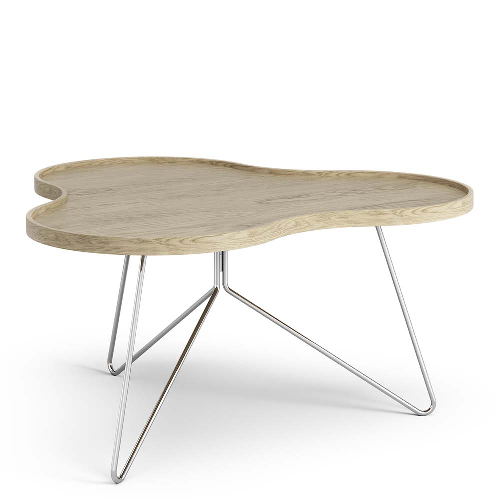 Flower Mono Table 90 cm (Natural lacquered Oak) - Quickship - Swedese