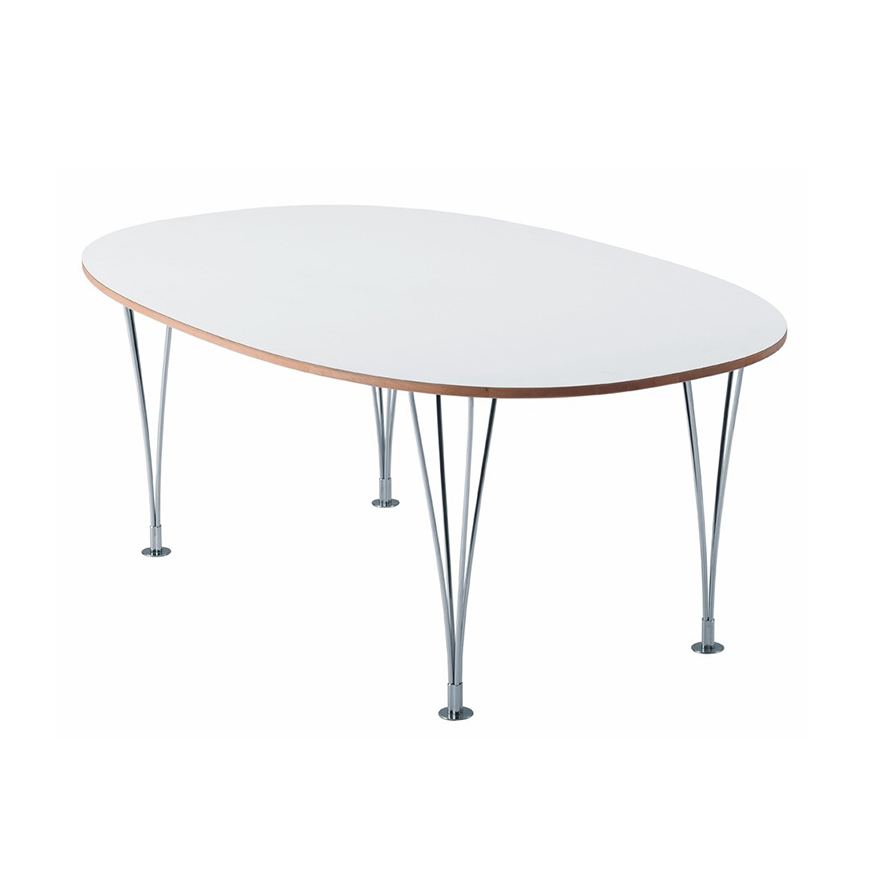 Superellipse Dining table (white laminate several sizes) - Bruno Mathsson  - 2