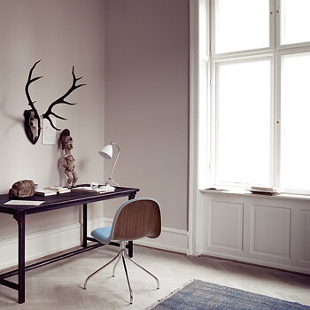 BL2 table lamp Soft White/Chrome - In stock - Gubi