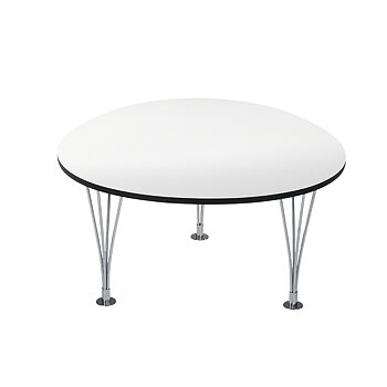 Trisuperellipse Dining table (white laminate) - Bruno Mathsson 