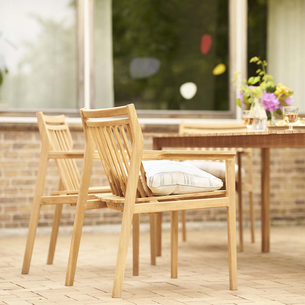 Sammen Table M2 + Soffa M11 + 3 Chairs M1 Teak - In stock - 4